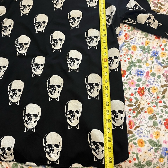 Saint Laurent Men Skulls button up long sleeve XS Rare